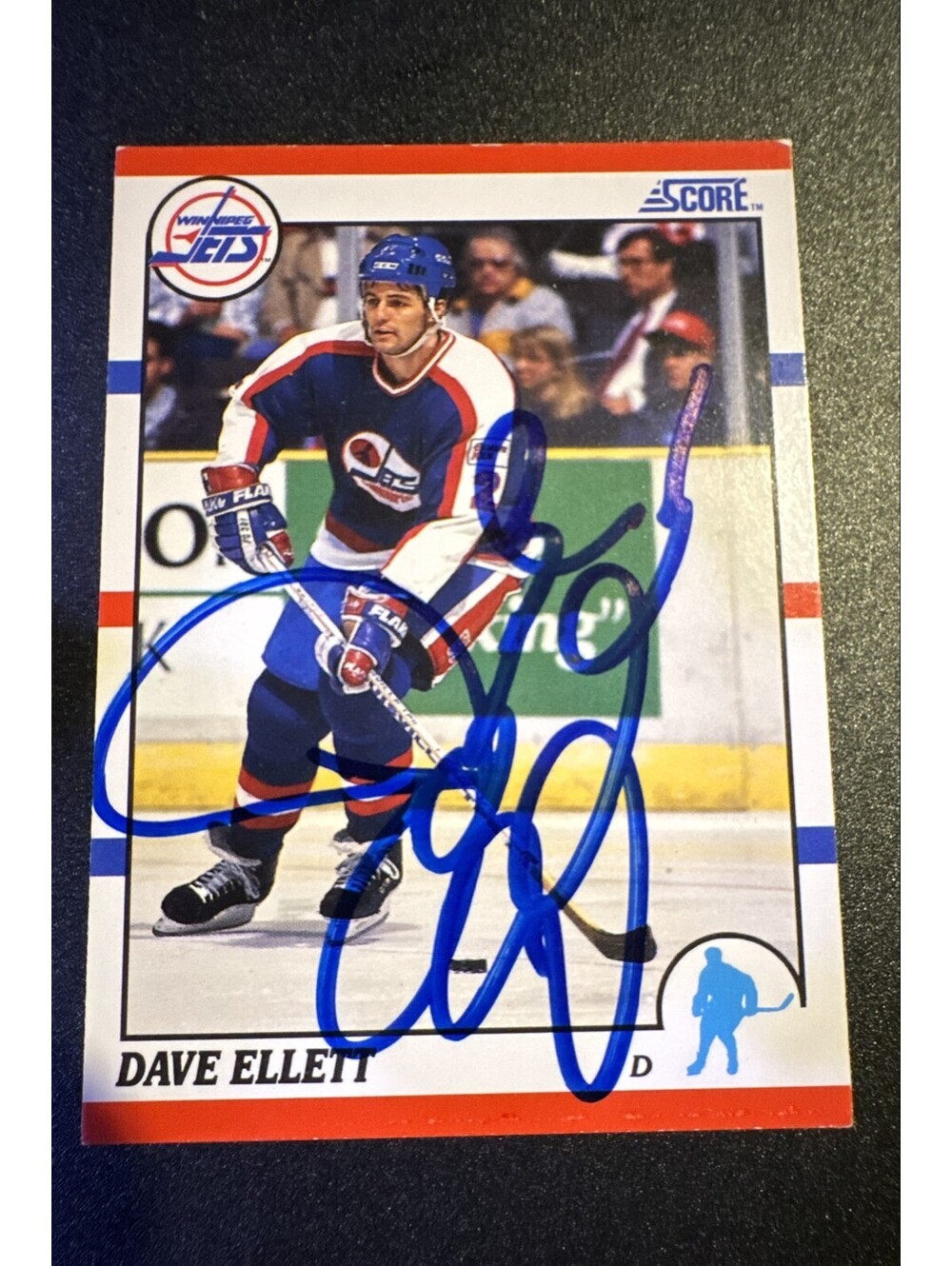 1990-91 Score - Dave Ellett #65 - Score - Hockey - TTM Autograph No COA